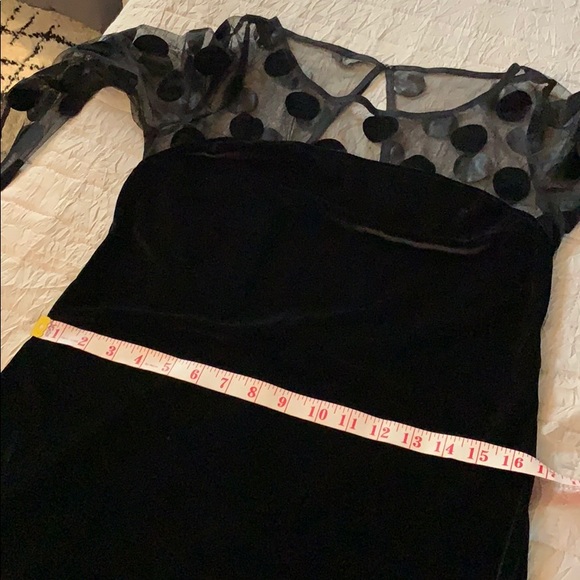 BCBG Velvet Polka Dot Dress - Picture 7 of 7